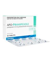 APO-プラミペキソール0.125mg30錠 1箱:個人輸入代行Yokohama Media