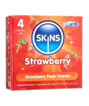(Skins)コンドーム(ストロベリー)4個 1箱:個人輸入代行Yokohama Media