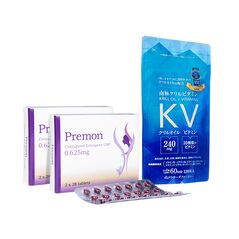 プレモン0.625mg56錠2箱+南極クリルビタミン120粒1袋:個人輸入代行Yokohama Media