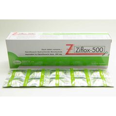 ジフロックス Ziflox-500 (Ciprofloxacin 500mg) 100錠 x1箱:個人輸入代行Yokohama Media