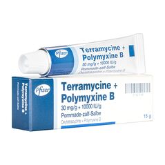 テラマイシン+ポリミキシンB[30mg+10000IU/g]軟膏15g 1本:個人輸入代行Yokohama Media