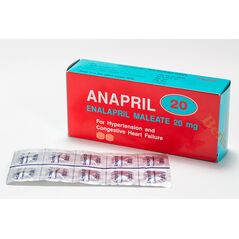 アナプリル ANAPRIL(Enalapril Maleate エナラプリルマレイン酸) 20mg10錠x10シート