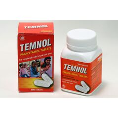 テムノール TEMNOL (Paracetamol500mg) 100錠×1ボトル