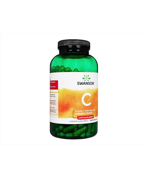 ビタミンC1000mgウィズローズヒップ250錠(Swanson)  1本:個人輸入代行Yokohama Media