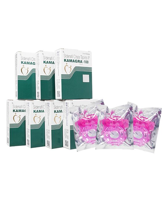 カマグラ100mg4錠7箱+バイブレーションリング3個:個人輸入代行Yokohama Media