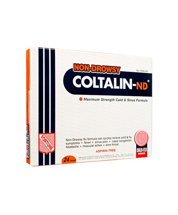 無睡意幸福傷風素ND(COLTALIN-ND)24錠 1箱:個人輸入代行Yokohama Media