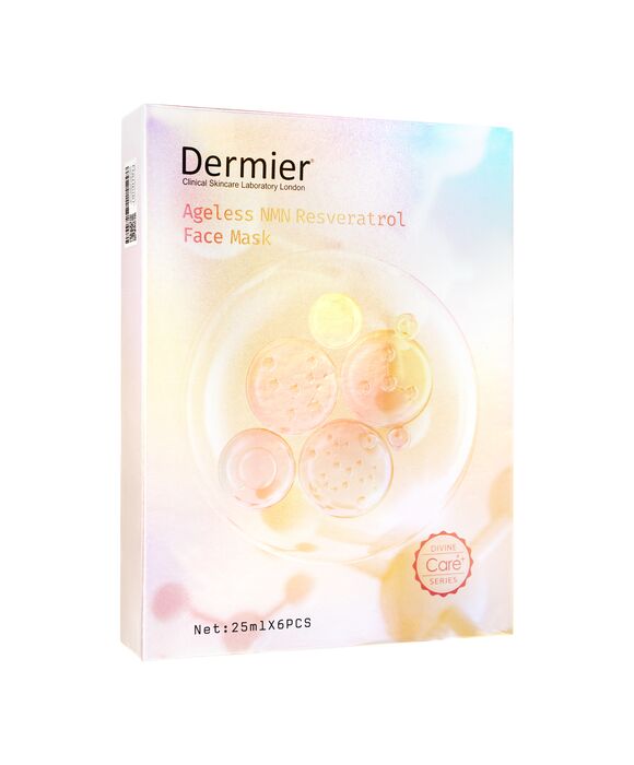 (Dermier)エイジレスNMNレスベラトロール・フェイスマスク25ml6枚 1箱:個人輸入代行Yokohama Media