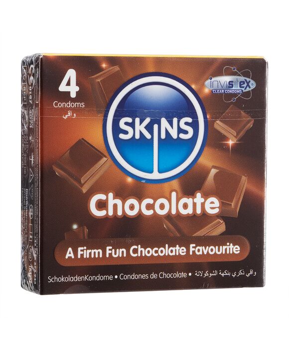 (Skins)コンドーム(チョコレート)4個 1箱:個人輸入代行Yokohama Media
