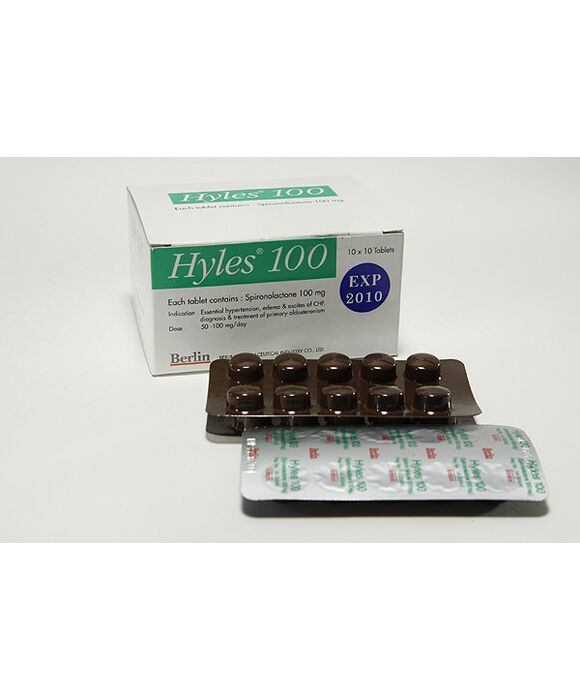 ハイレスHyles 100 スピロノラクトン（Spironolactone 100mg）10錠×1シート:個人輸入代行Yokohama Media