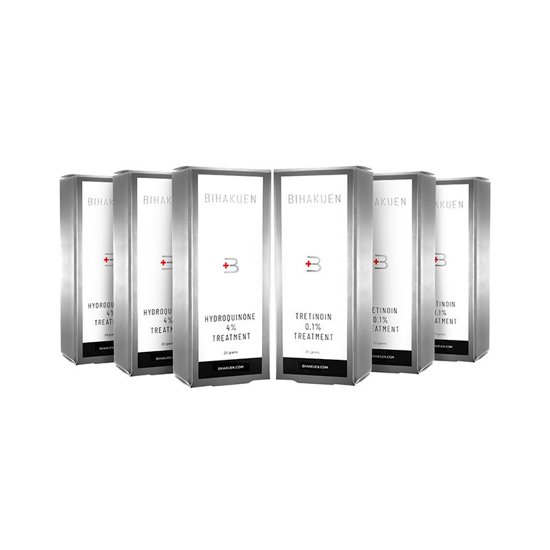 ビハクエン(BIHAKUEN)ハイドロキノン4%20g3本とトレチノイン0.1%20g3本:個人輸入代行Yokohama Media