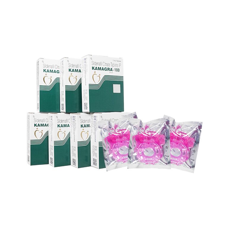カマグラ100mg4錠7箱+バイブレーションリング3個:個人輸入代行Yokohama Media