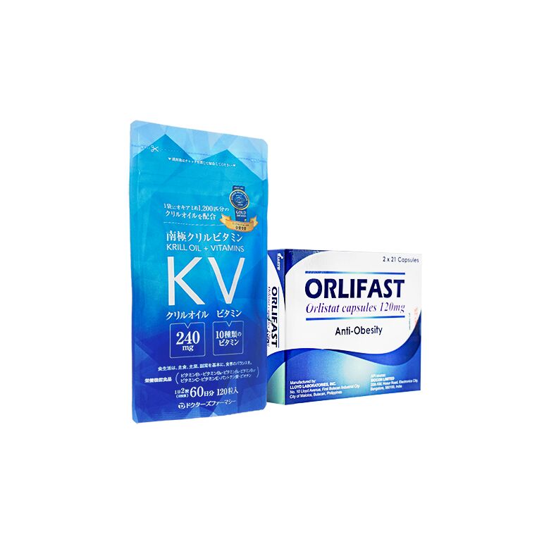 オルリファスト120mg42錠2箱+南極クリルビタミン120粒1袋:個人輸入代行Yokohama Media