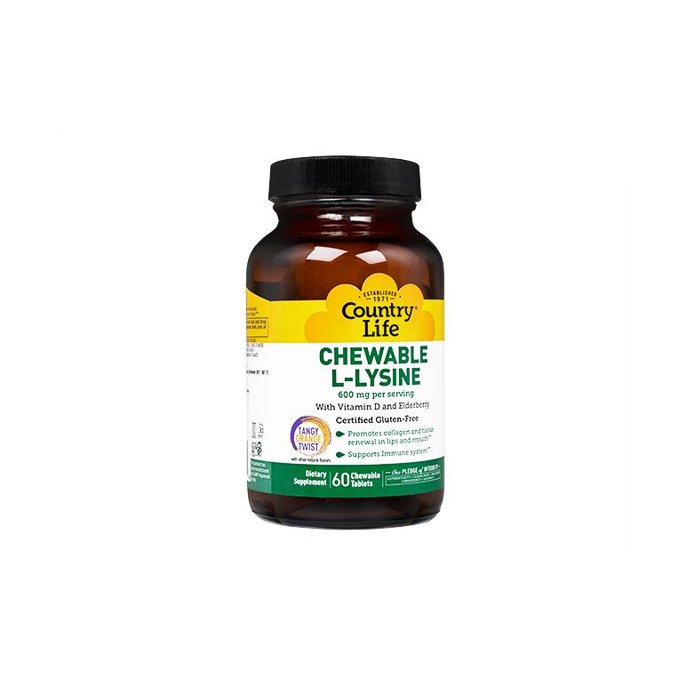 チュワブルLリジン600mg60錠(CountryLife) 1本:個人輸入代行Yokohama Media