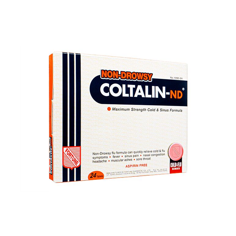 無睡意幸福傷風素ND(COLTALIN-ND)24錠 1箱:個人輸入代行Yokohama Media