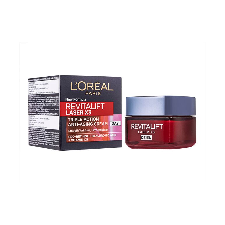 (Loreal)リバイタリフトレーザーX3トリプルアクションアンチエイジングクリーム(デイ)50ml 1本:個人輸入代行Yokohama Media