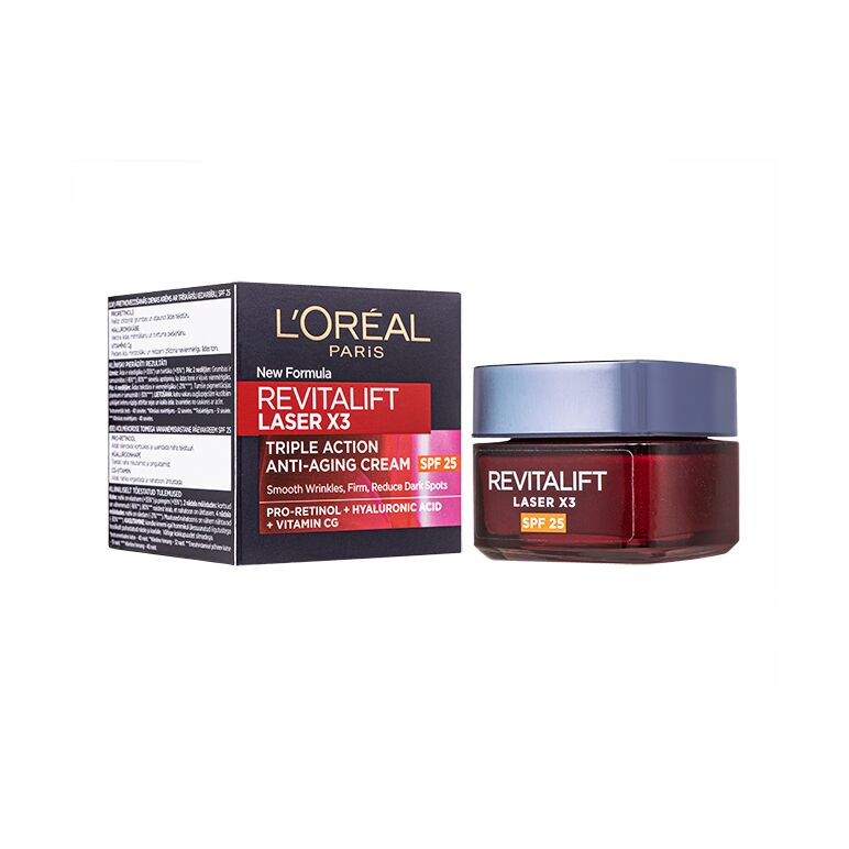 (Loreal)リバタリフトレーザーX3・トリプルアクションアンチエイジングクリームSPF25_50ml 1本:個人輸入代行Yokohama Media