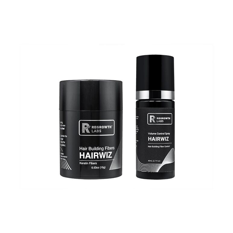 (リグロースラボ)ヘアウィズ・ヘアビルディングファイバー(ダークブラウン)15g1本+ボリュームコントロールスプレー80ml 1セット:個人輸入代行Yokohama Media