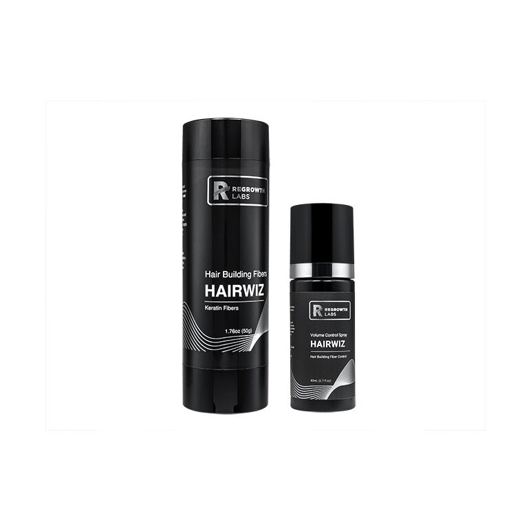 (リグロースラボ)ヘアウィズ・ヘアビルディングファイバー(ダークブラウン)50g1本+ボリュームコントロールスプレー80ml 1セット:個人輸入代行Yokohama Media