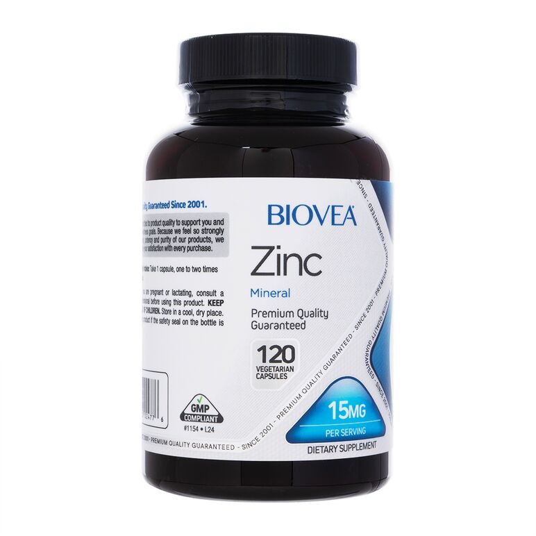 ジンク15mg120錠(Biovea) 1本:個人輸入代行Yokohama Media