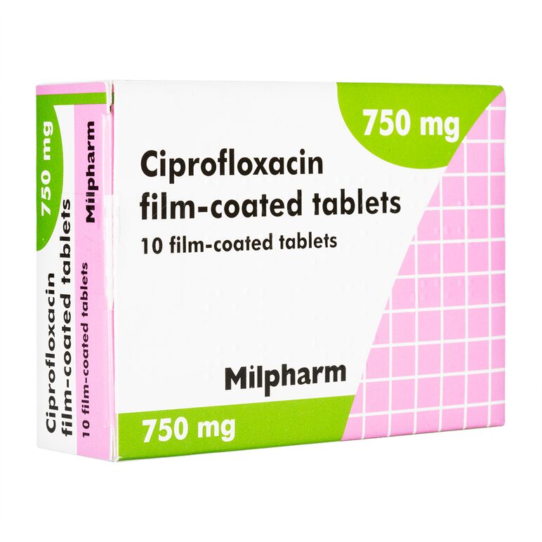 シプロフロキサシン750mg10錠(Milpharm) 1箱:個人輸入代行Yokohama Media