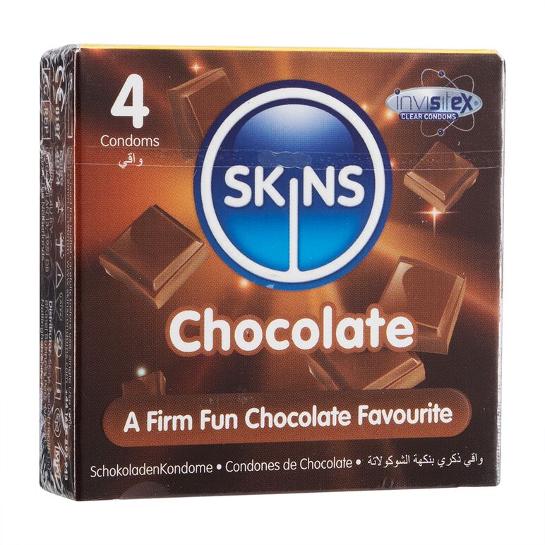 (Skins)コンドーム(チョコレート)4個 1箱:個人輸入代行Yokohama Media