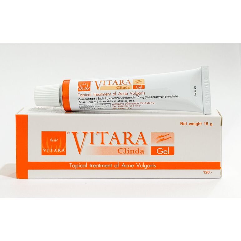 クリンダマイシンゲル 1% VITRA Clinda Gel (Clindamycin) 15g×1本:個人輸入代行Yokohama Media