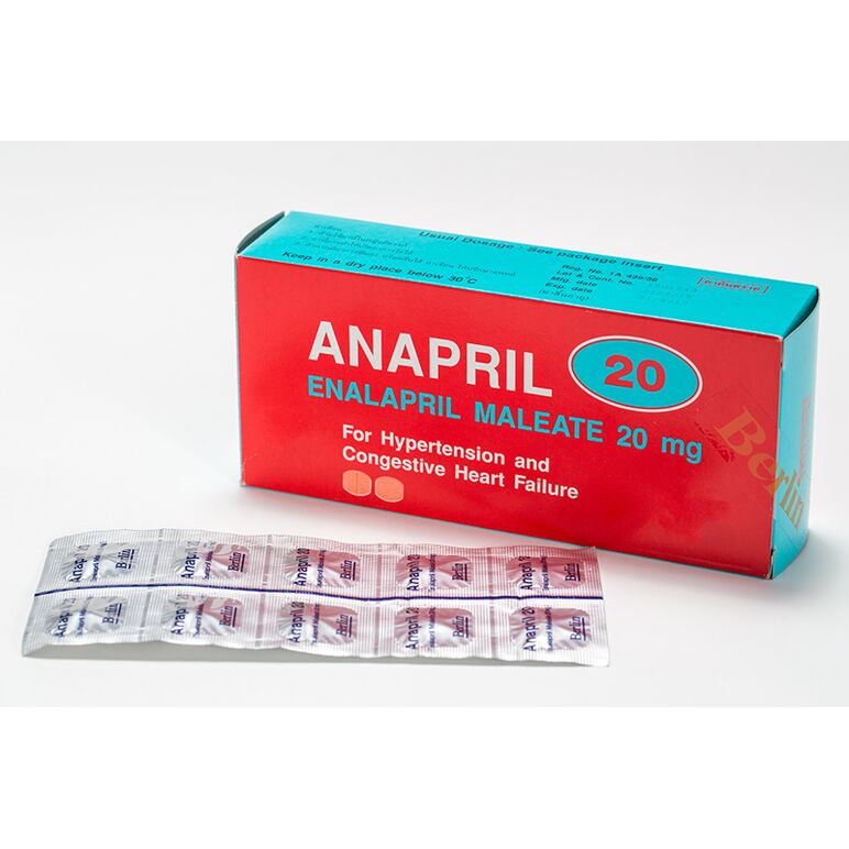 アナプリル ANAPRIL(Enalapril Maleate エナラプリルマレイン酸) 20mg10錠x10シート:個人輸入代行Yokohama Media