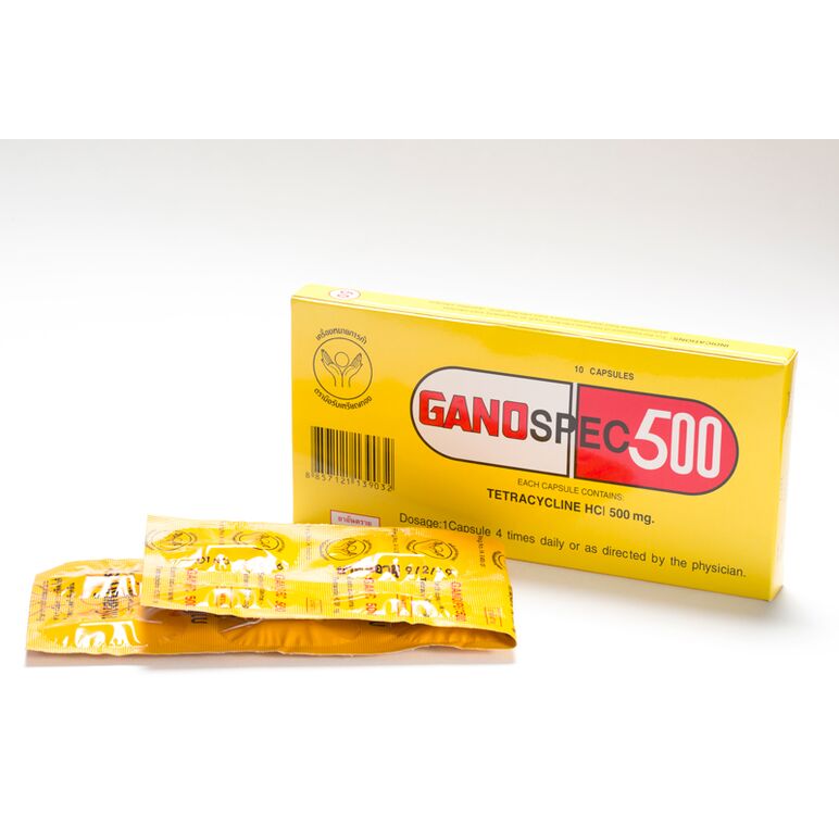 ガノスペックGANOSPEC500(Tetracycline HCL 500mg)10カプセル:個人輸入代行Yokohama Media