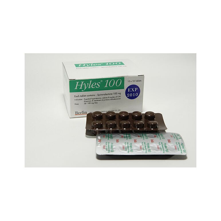 ハイレスHyles 100 スピロノラクトン（Spironolactone 100mg）10錠×1シート:個人輸入代行Yokohama Media