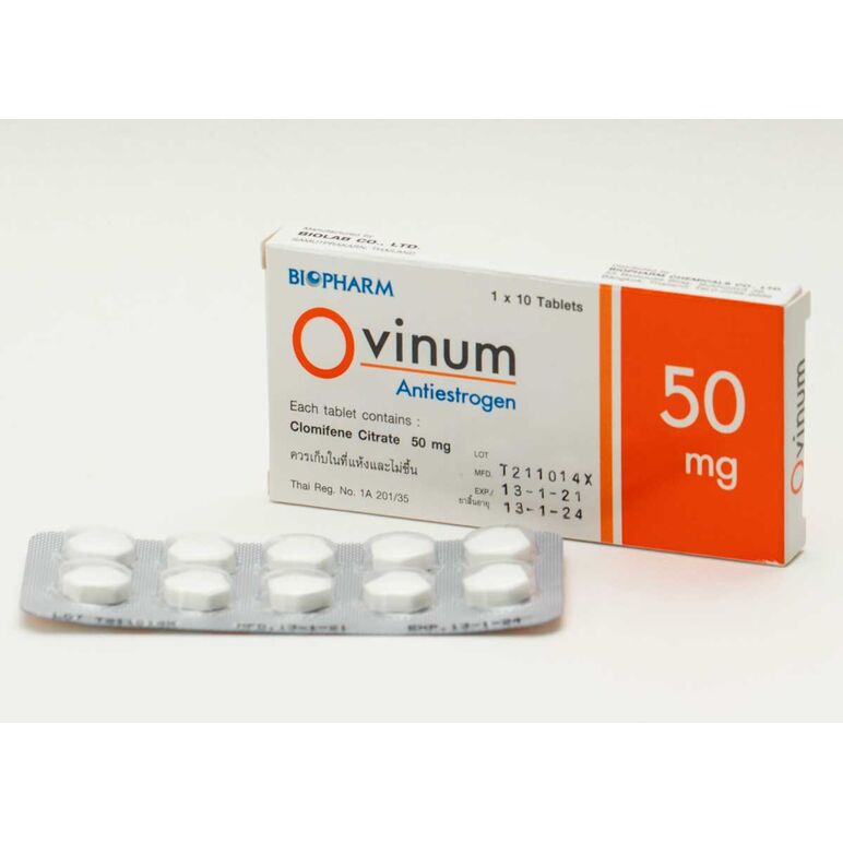 OVINUM (clomiphene citrate 50mg) 10錠入り１シート:個人輸入代行Yokohama Media