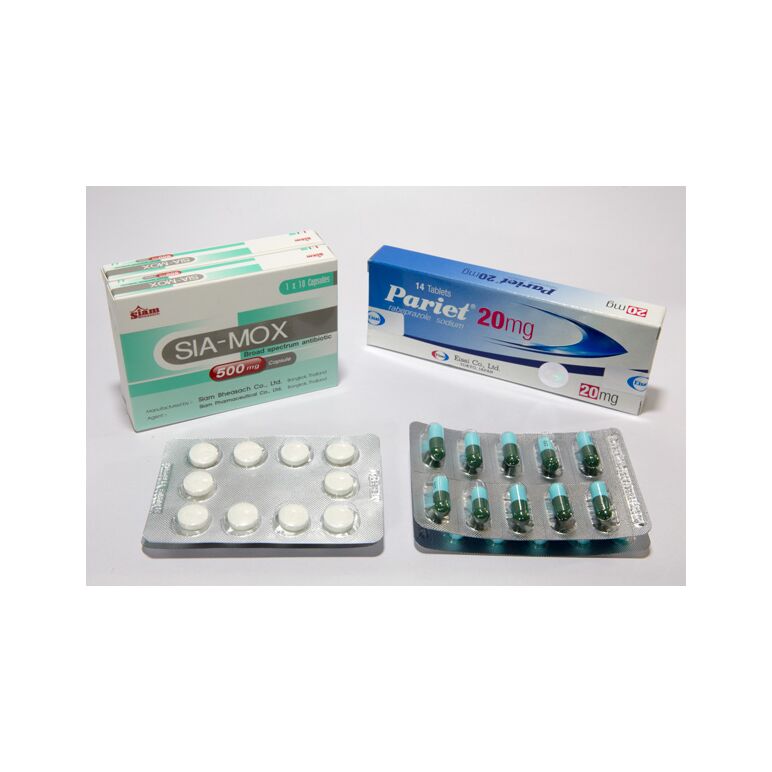 ピロリ菌除菌二次治療A(パリエット20mg14錠、シアモックス500mg 20錠、シアモックス250mg 20錠、メトロレックス200mg20錠):個人輸入代行Yokohama Media