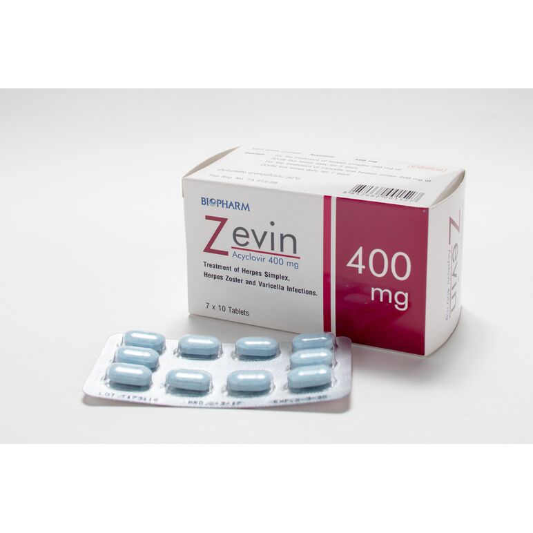ZEVIN 400mg TABLET (Acyclovir 400mg) 10錠1シート:個人輸入代行Yokohama Media